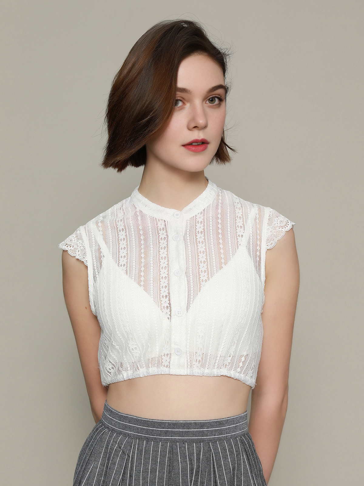 Dirndl Bluse in Weiß