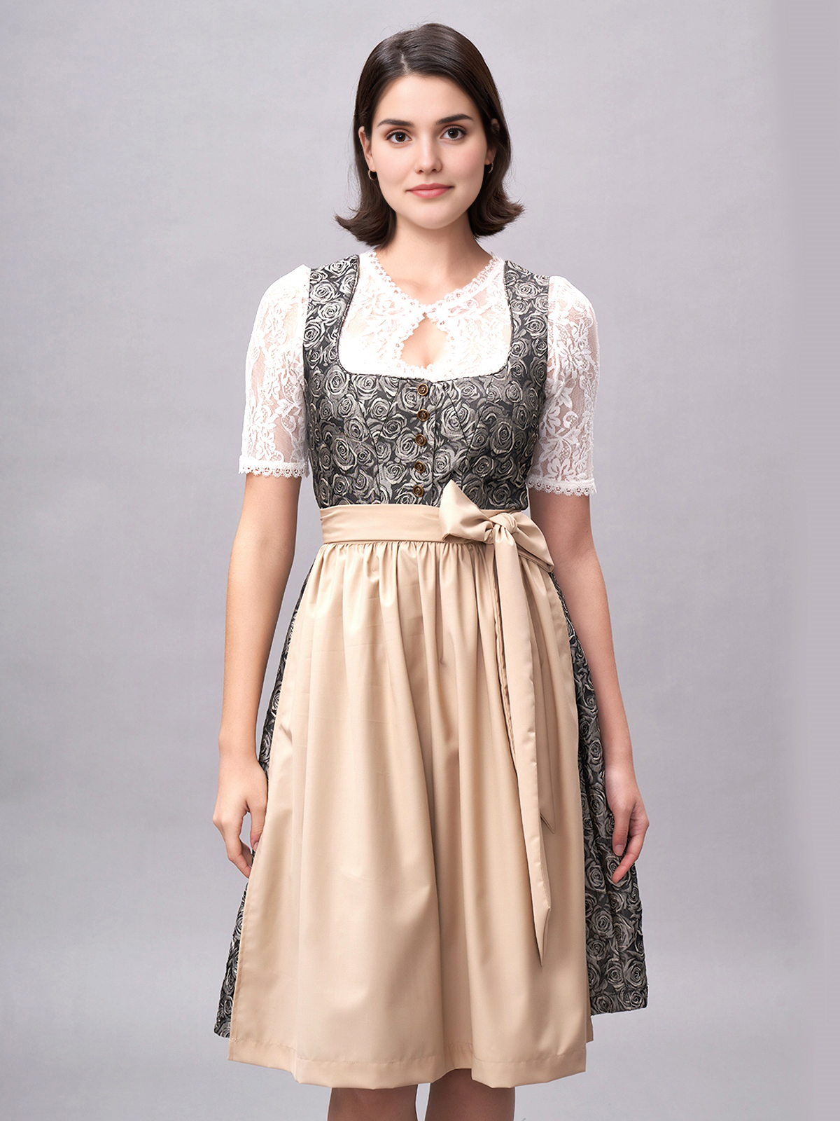 Kurzes Dirndl in Gelb