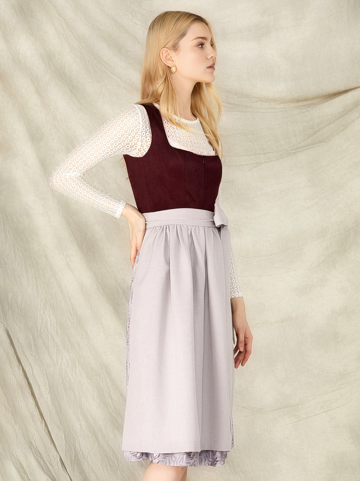 Dirndl Bluse in Lila