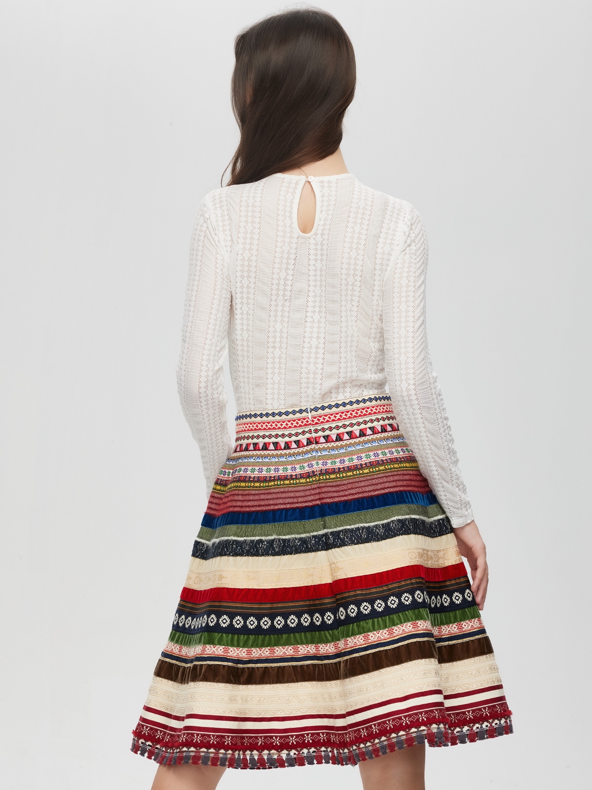 Dirndl Bluse schwarz langarm