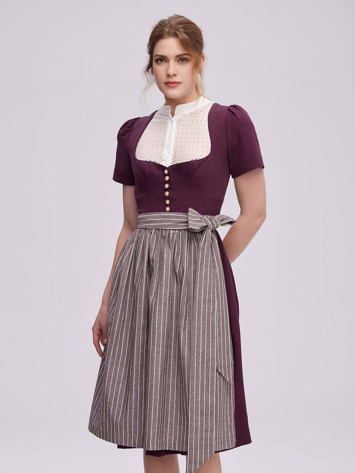 Dirndl weinrot mit modernem Schnitt